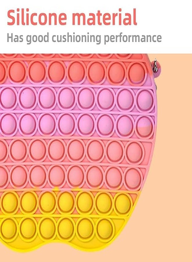 CLAPONE Poppet Pop It Toy for Kids Multicolor Fidget Toy with Popping Sounds, Sensory Toy, Stress Relief, Anxiety Relief, Daytime & Nighttime Use, Classroom (Multicolor, Apple Shape Pop It) - Image 4